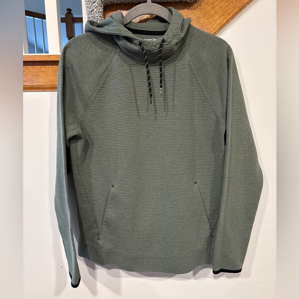 Old Navy Active Green Dynamic Fleece Pull-Over Hoodie Jacket - Men’s Medium